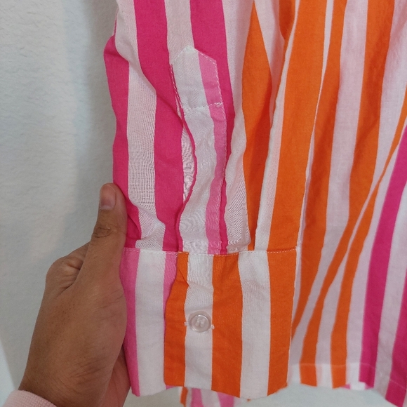 Revolve Beach Riot Alexa Swim Cover-Up Top in Sunset Stripes Size L/ XL - Picture 4 of 9